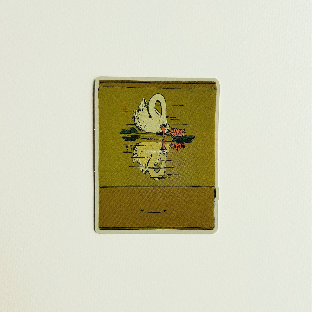 Vintage Swan Matchbook Sticker