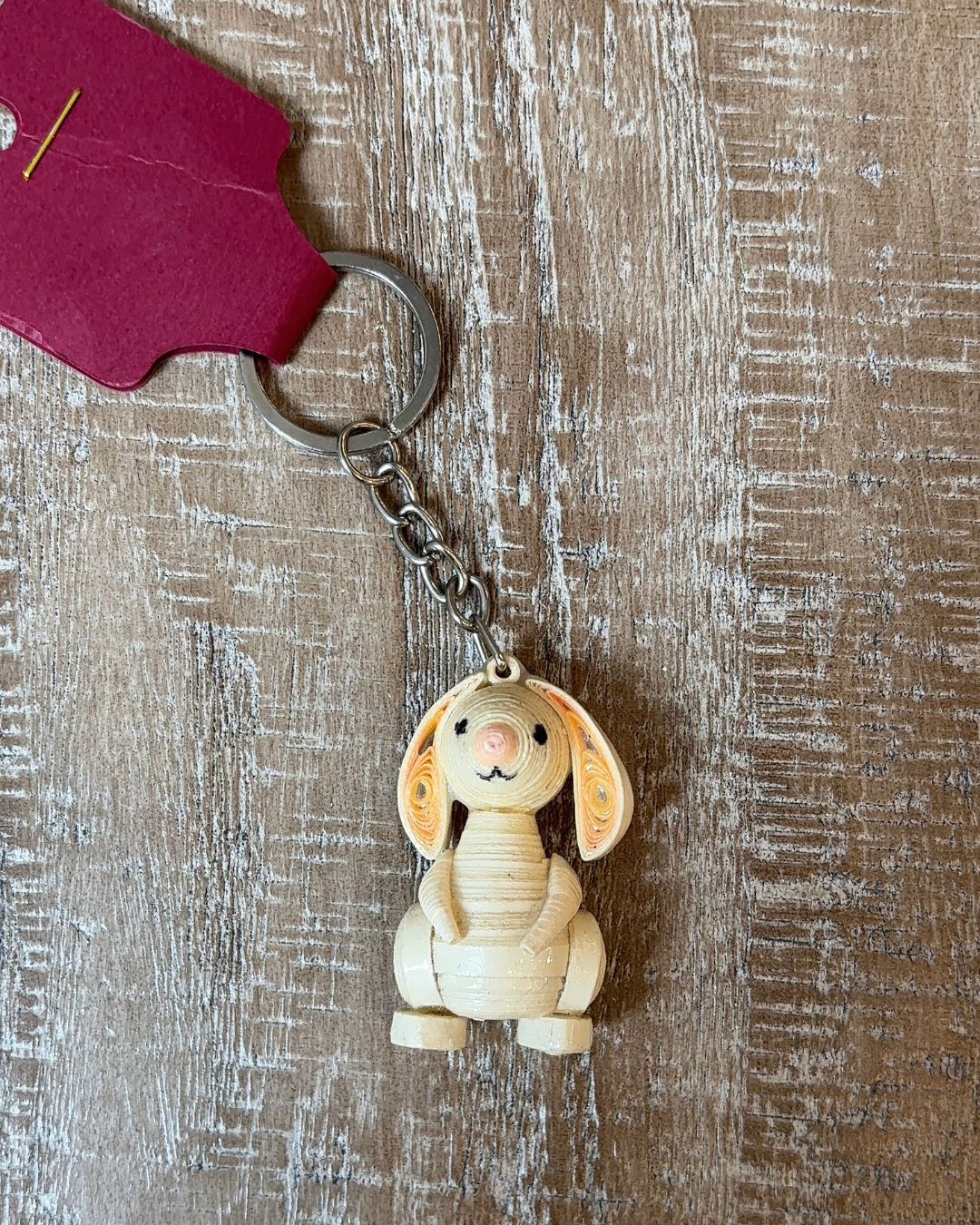 Paper Bunny Keychain