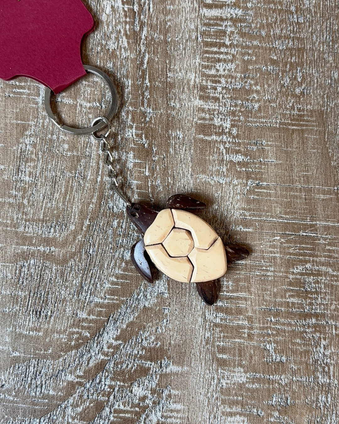 Coconut Turtle Keychain