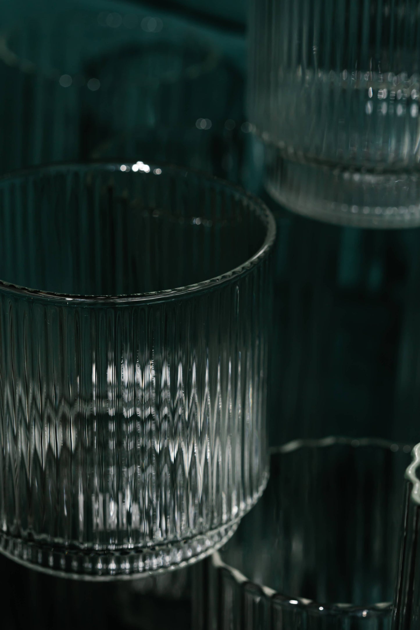 Short Ridged Glassware (set of 4)