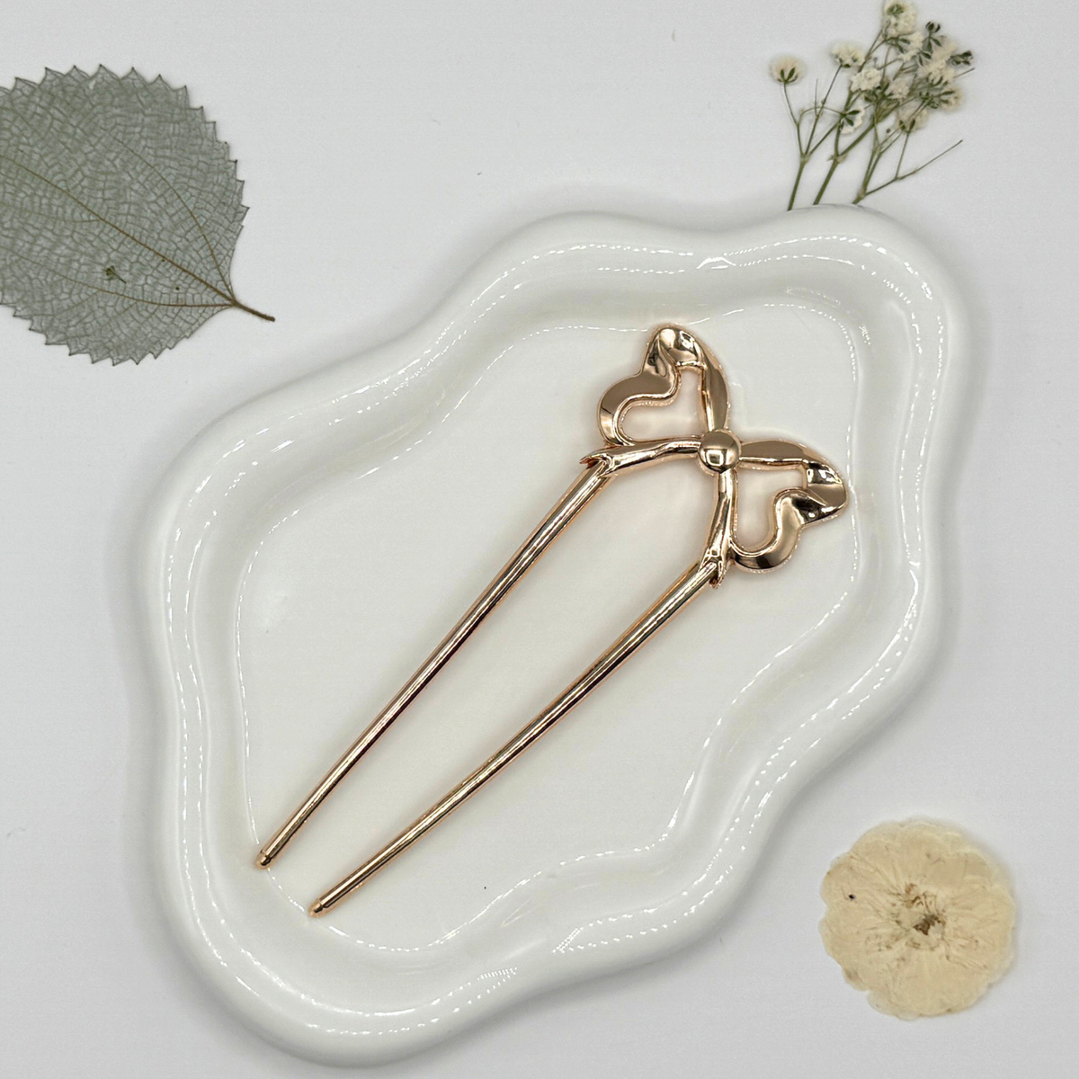 Decorative Bow Metal French Hair Pins