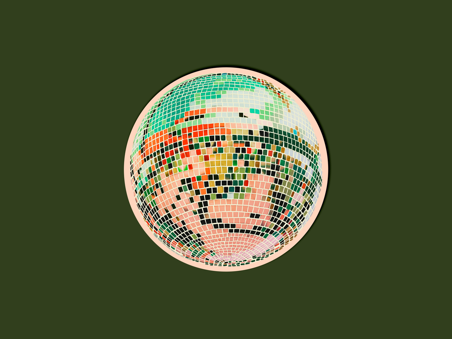 Retro Disco Mirrorball Sticker