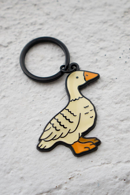Fowl Enamel Keychain with Bag Clip