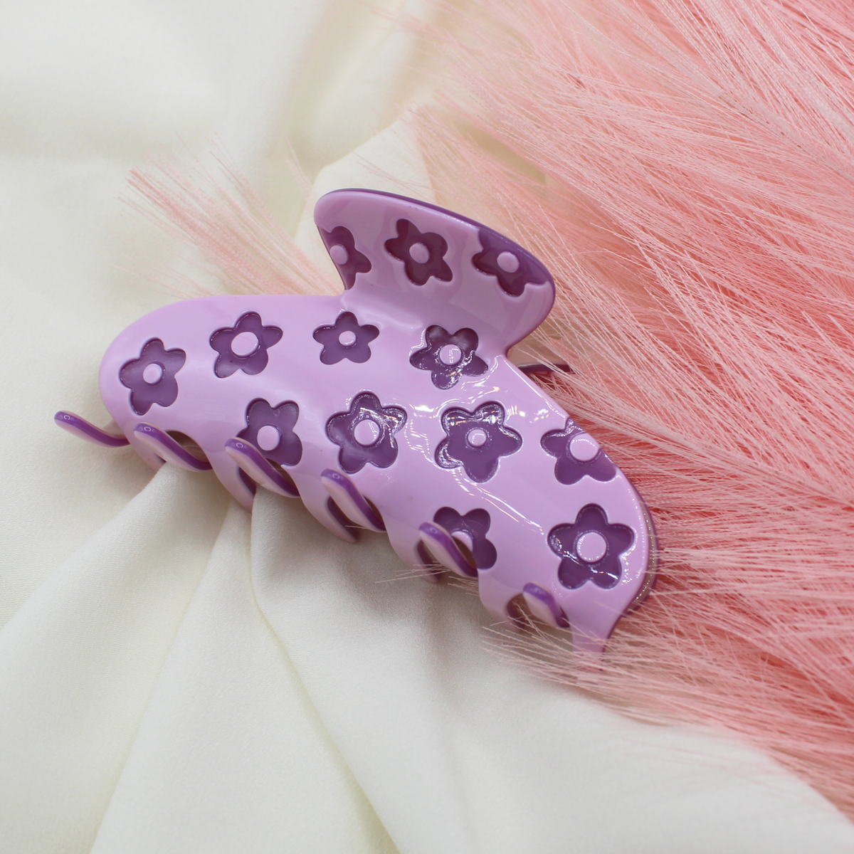 Flora Cellulose Acetate Flower Hair Claw Clip