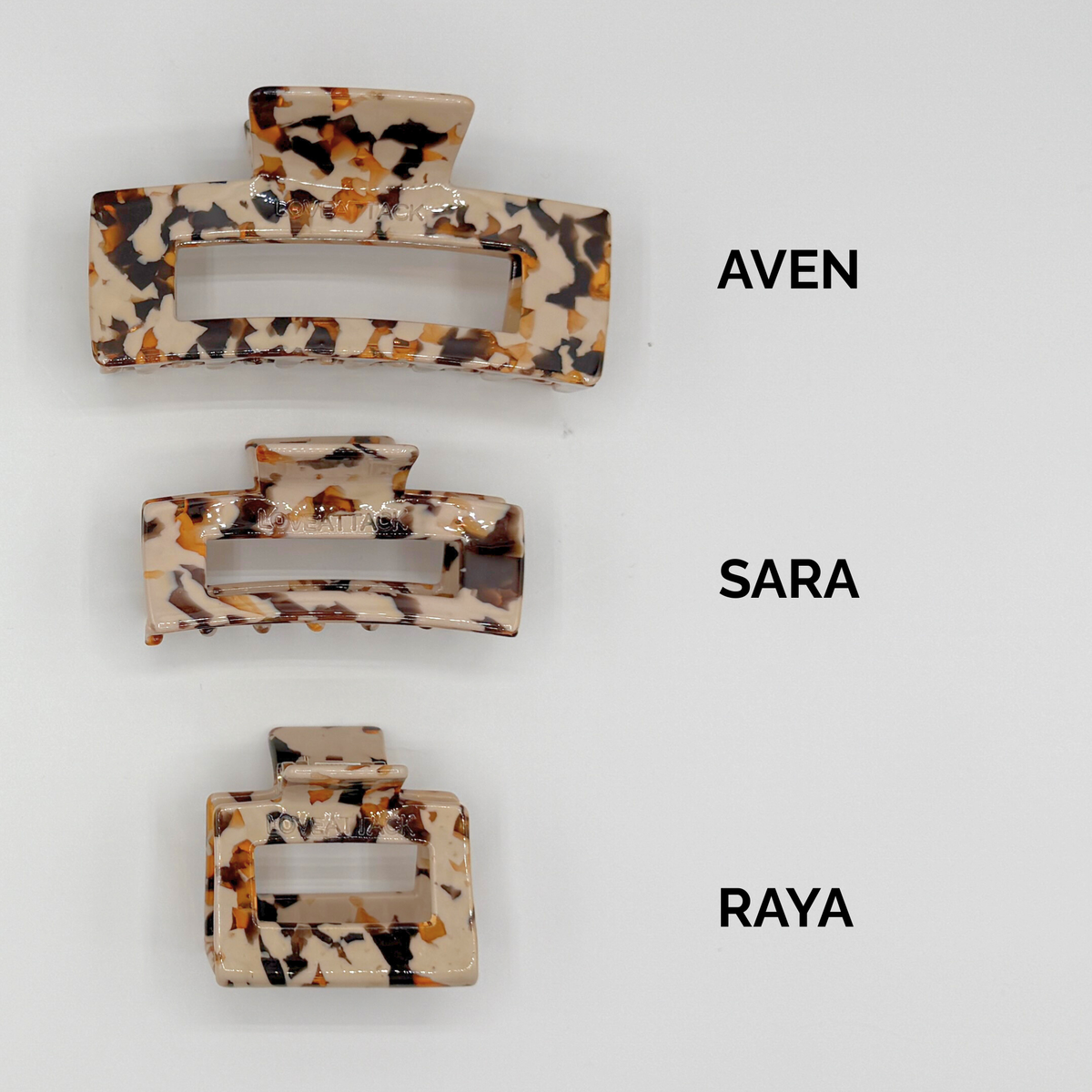 Aven Cellulose Acetate Hair Claw Clips