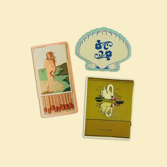 Vintage Swan Matchbook Sticker