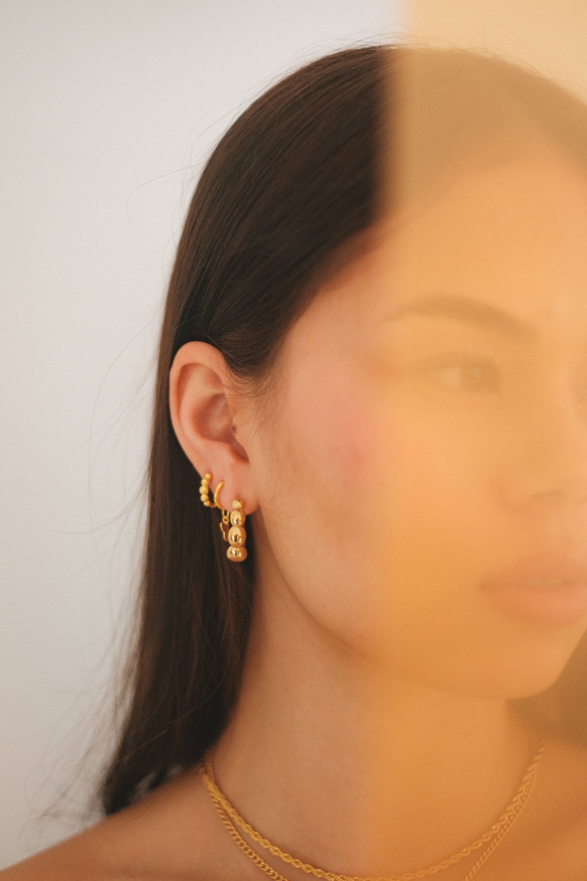 Bubble Hoop Studs