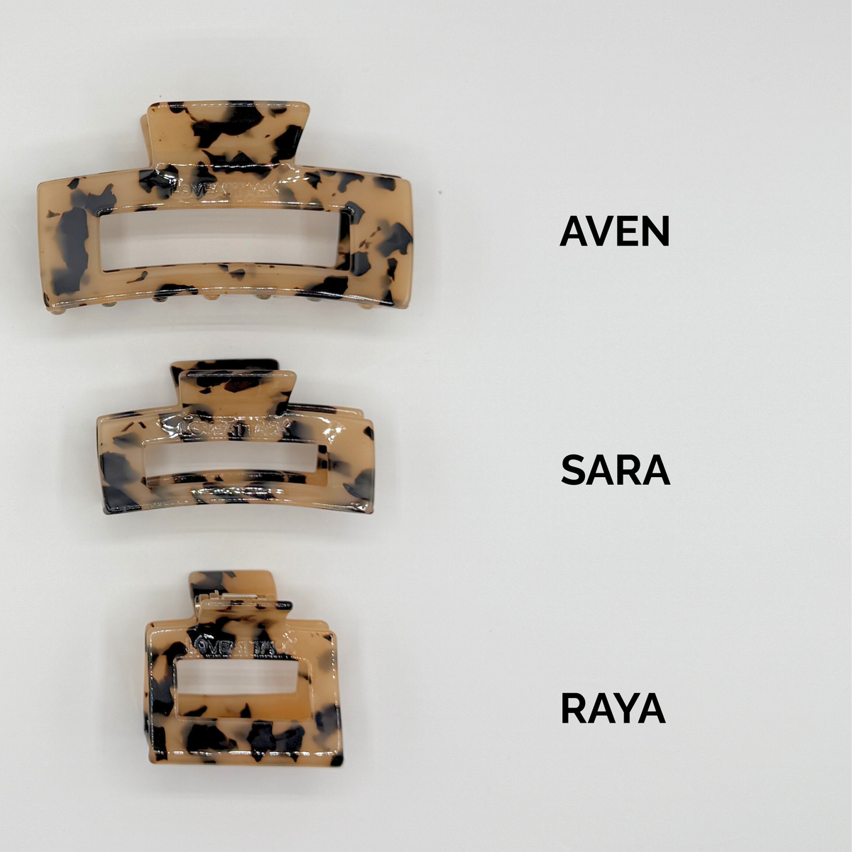 Aven Cellulose Acetate Hair Claw Clips