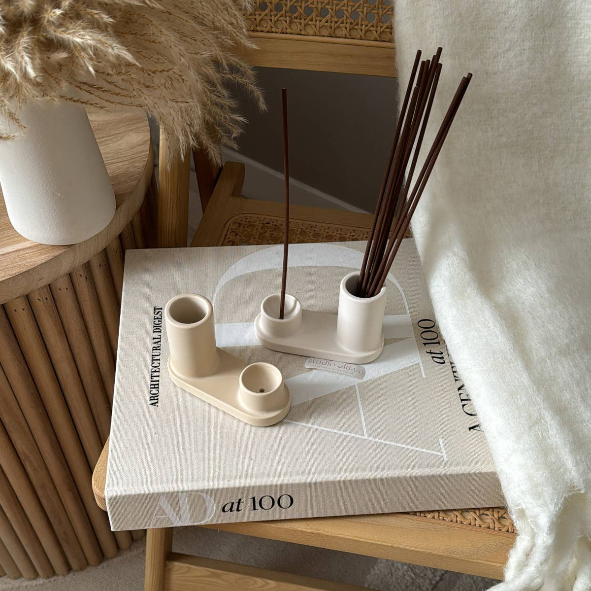 Round Incense Stick Holder Set
