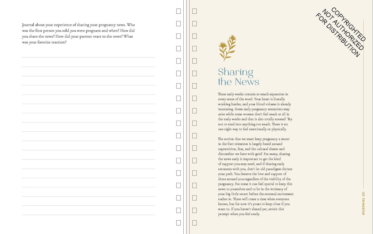 Growing Together Pregnancy Journal