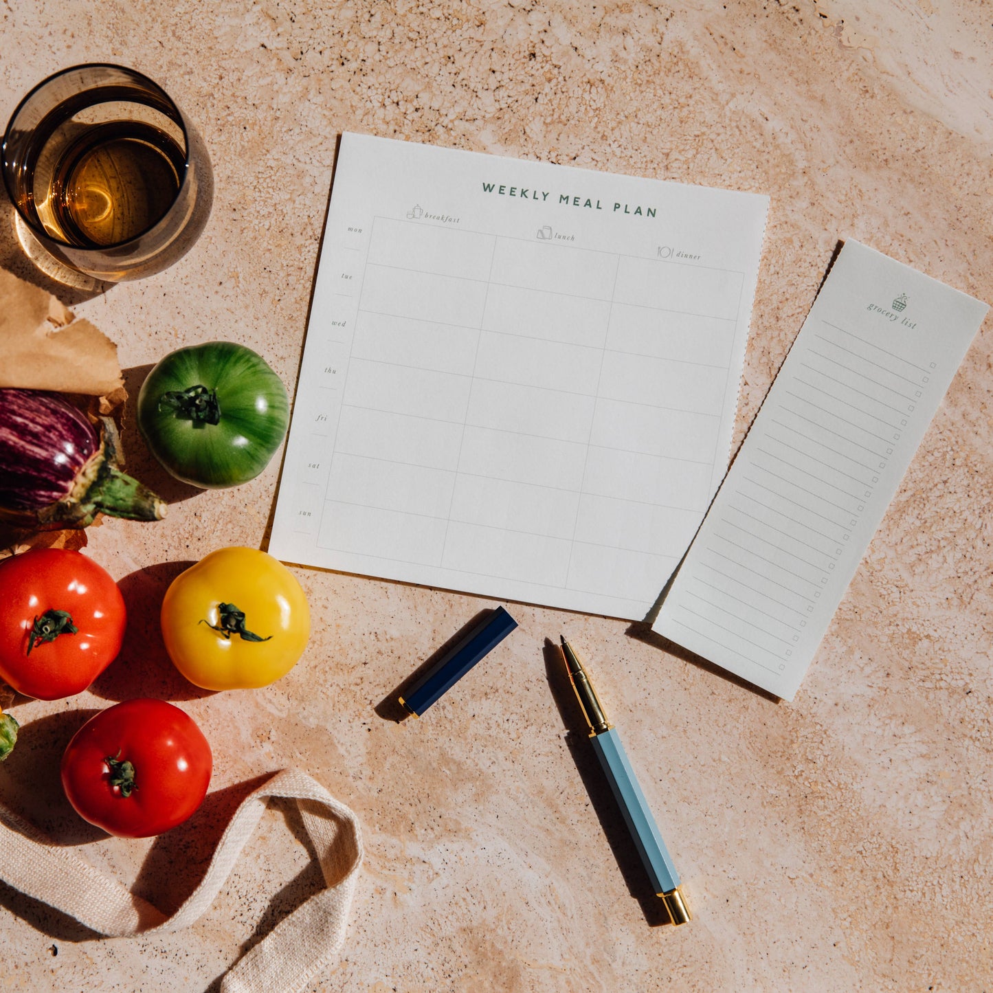 Tablecloth- Weekly Meal Planner & Grocery List
