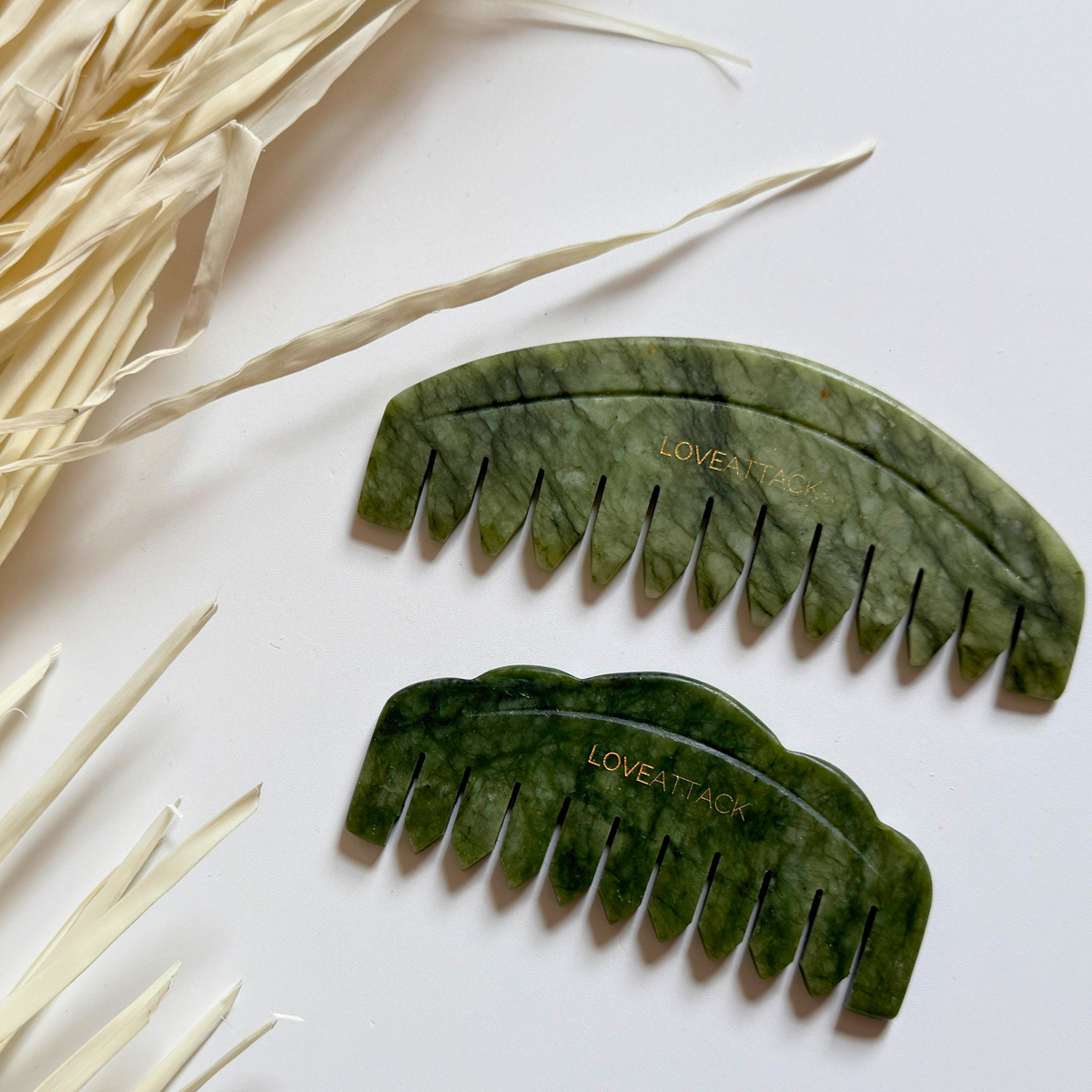Jade Gua Sha Comb for Scalp and Neck
