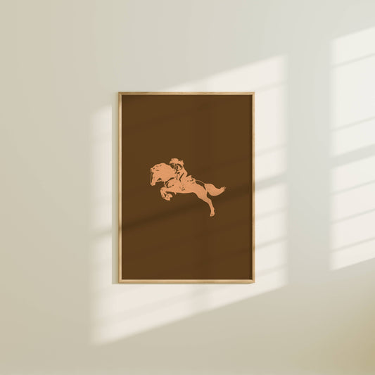 Minimalist Cowgirl Western Art Print