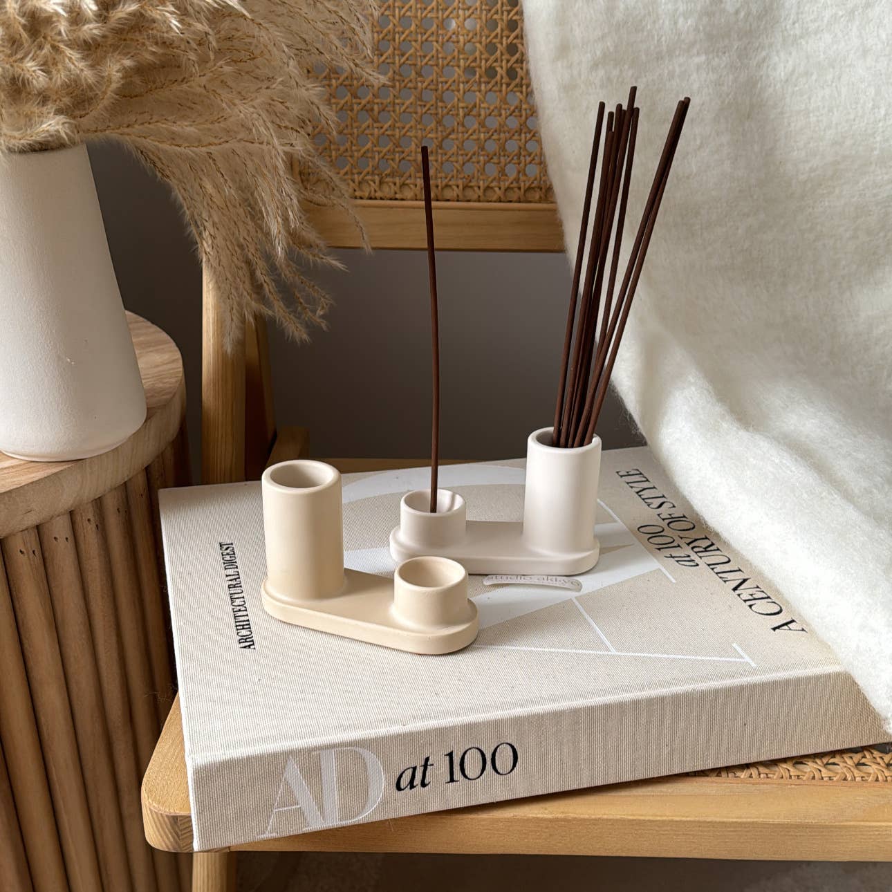 Round Incense Stick Holder Set