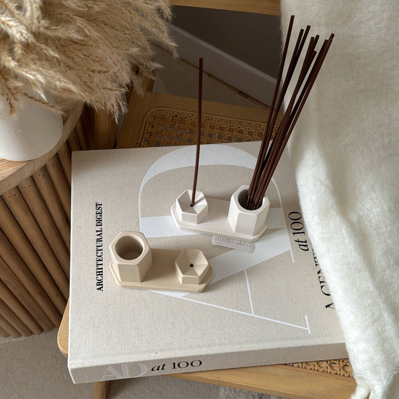 Hexagon Incense Stick Holder Set