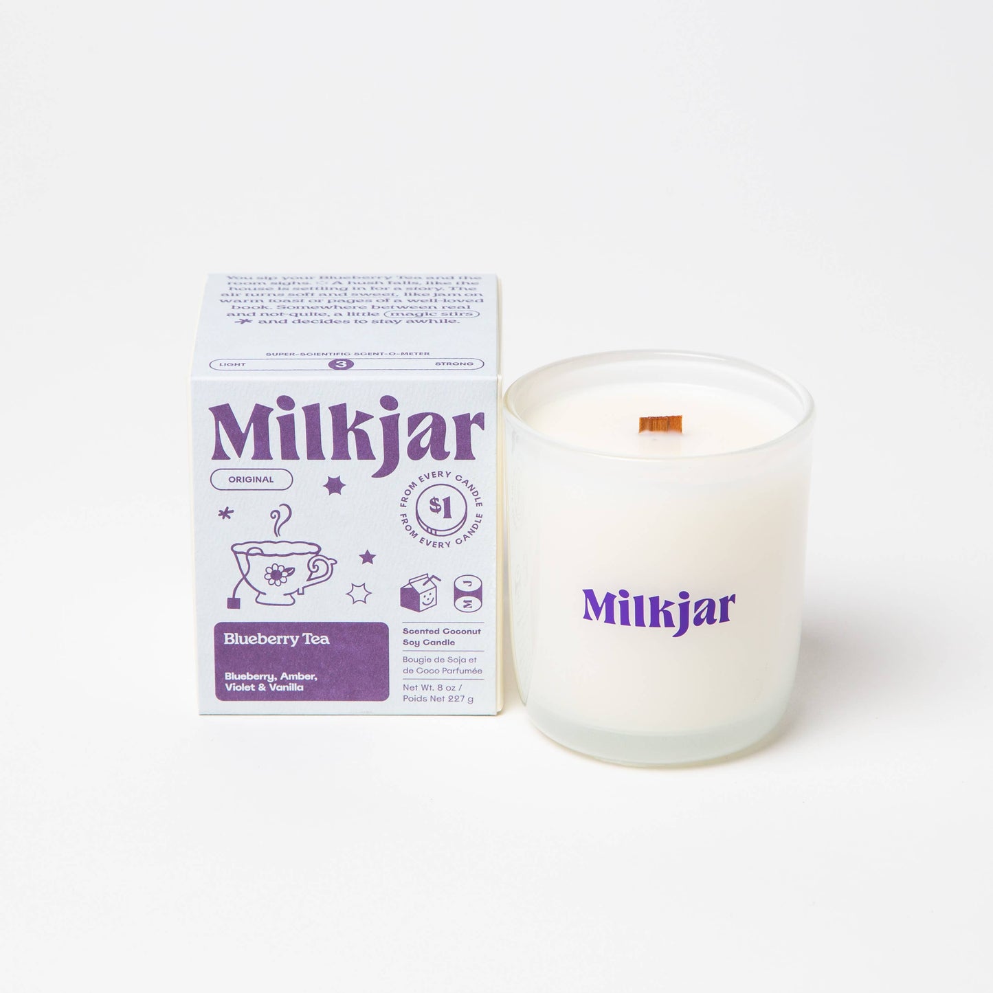 Blueberry Tea - Blueberry, Amber, Vanilla Coconut Soy Candle