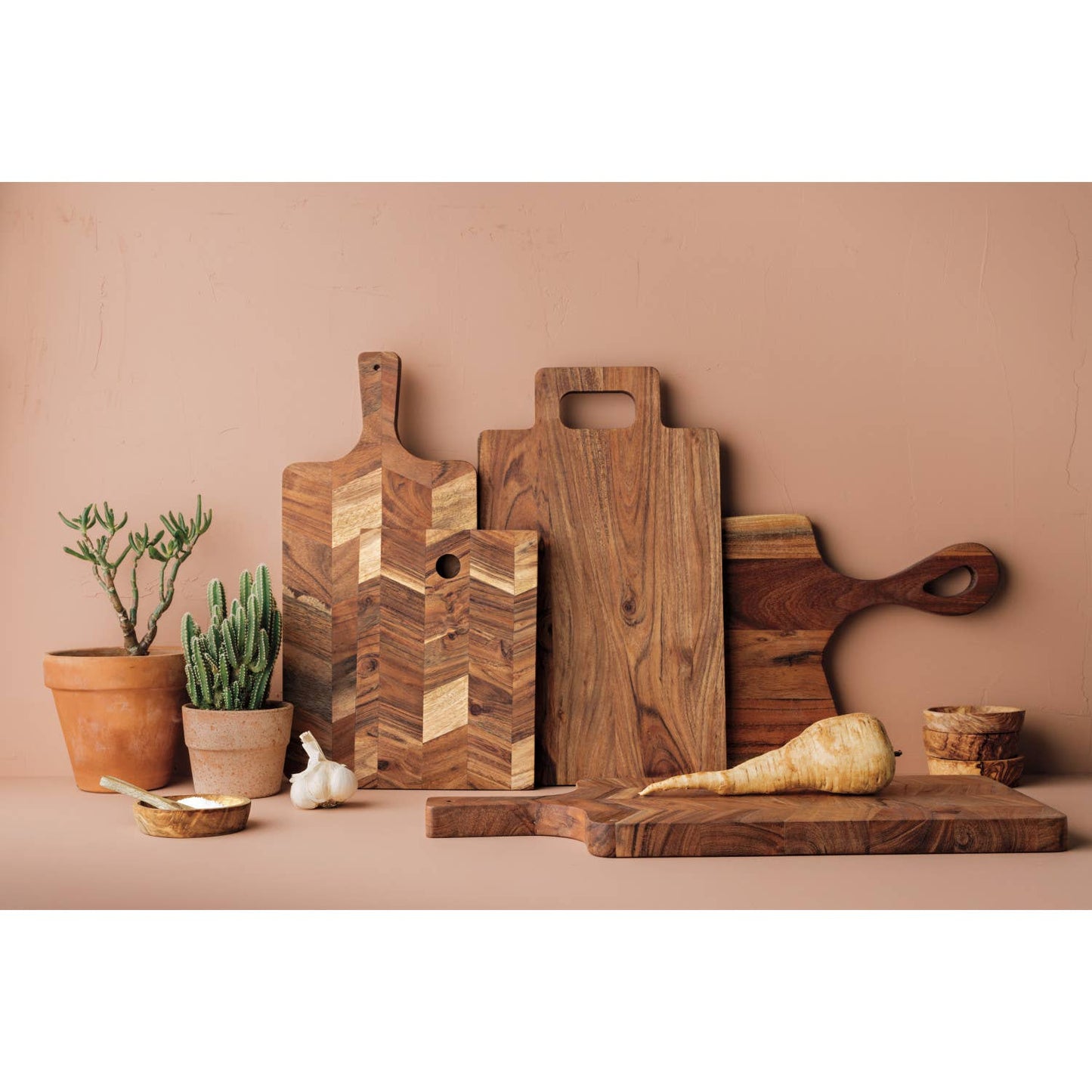 Heirloom Acacia Chevron Serving Paddle 17 inch