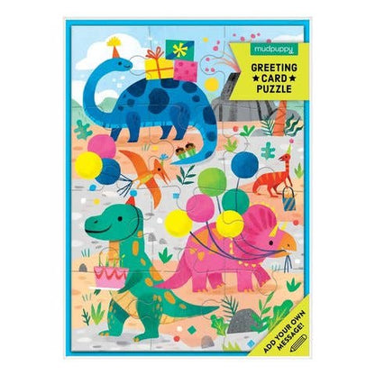 Dino Party Greeting Card Puzzle