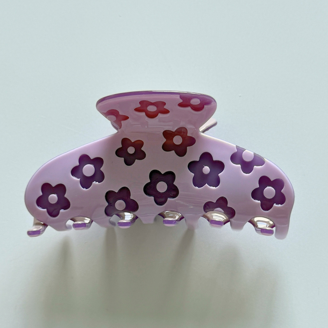 Flora Cellulose Acetate Flower Hair Claw Clip