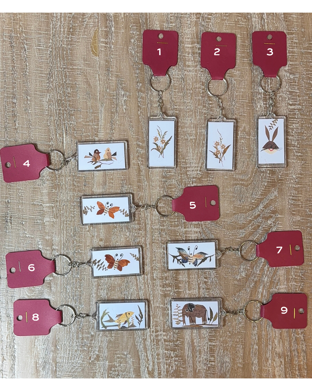 Pressed Flower Keychains