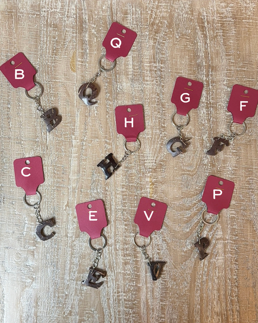 Coconut Letter Keychain