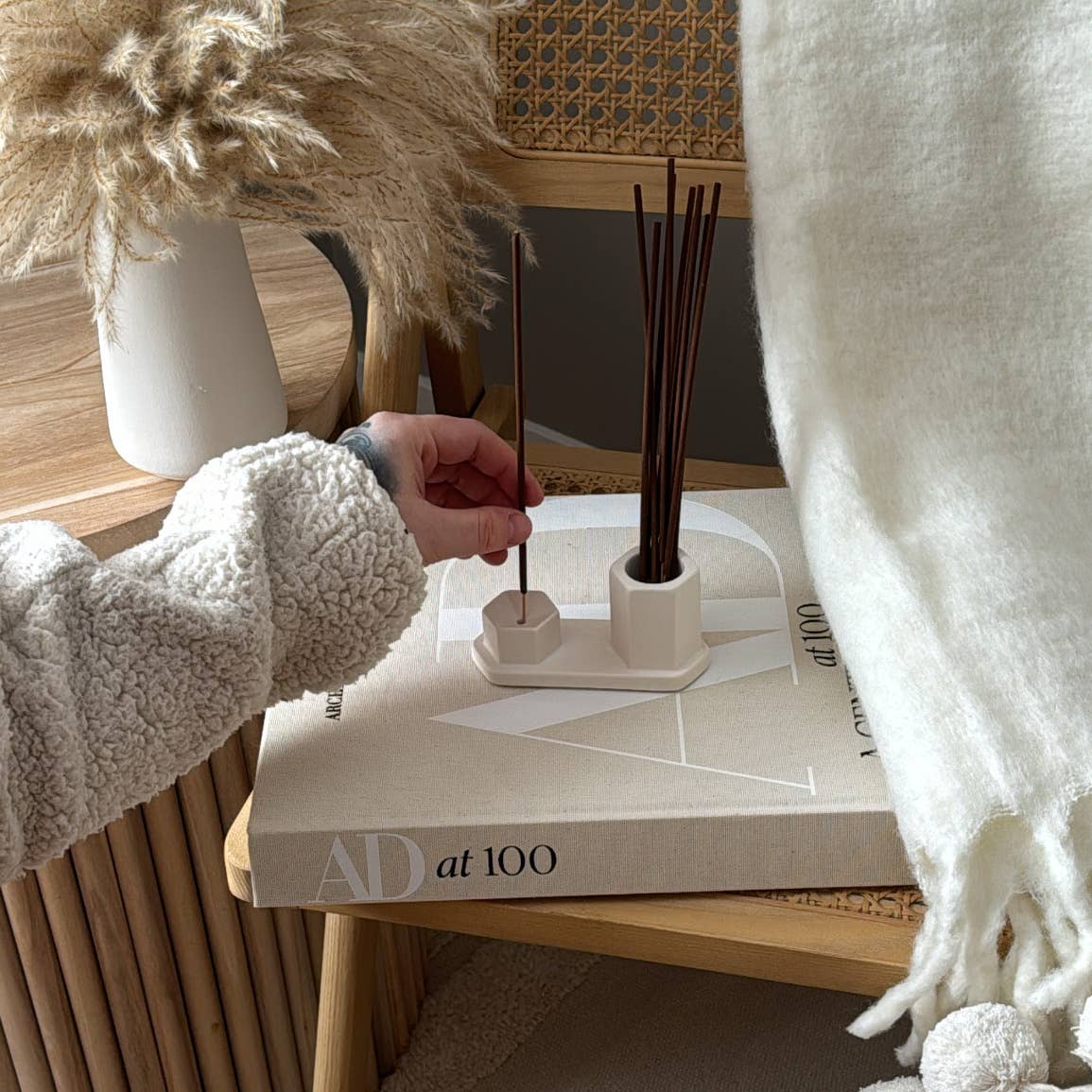 Hexagon Incense Stick Holder Set
