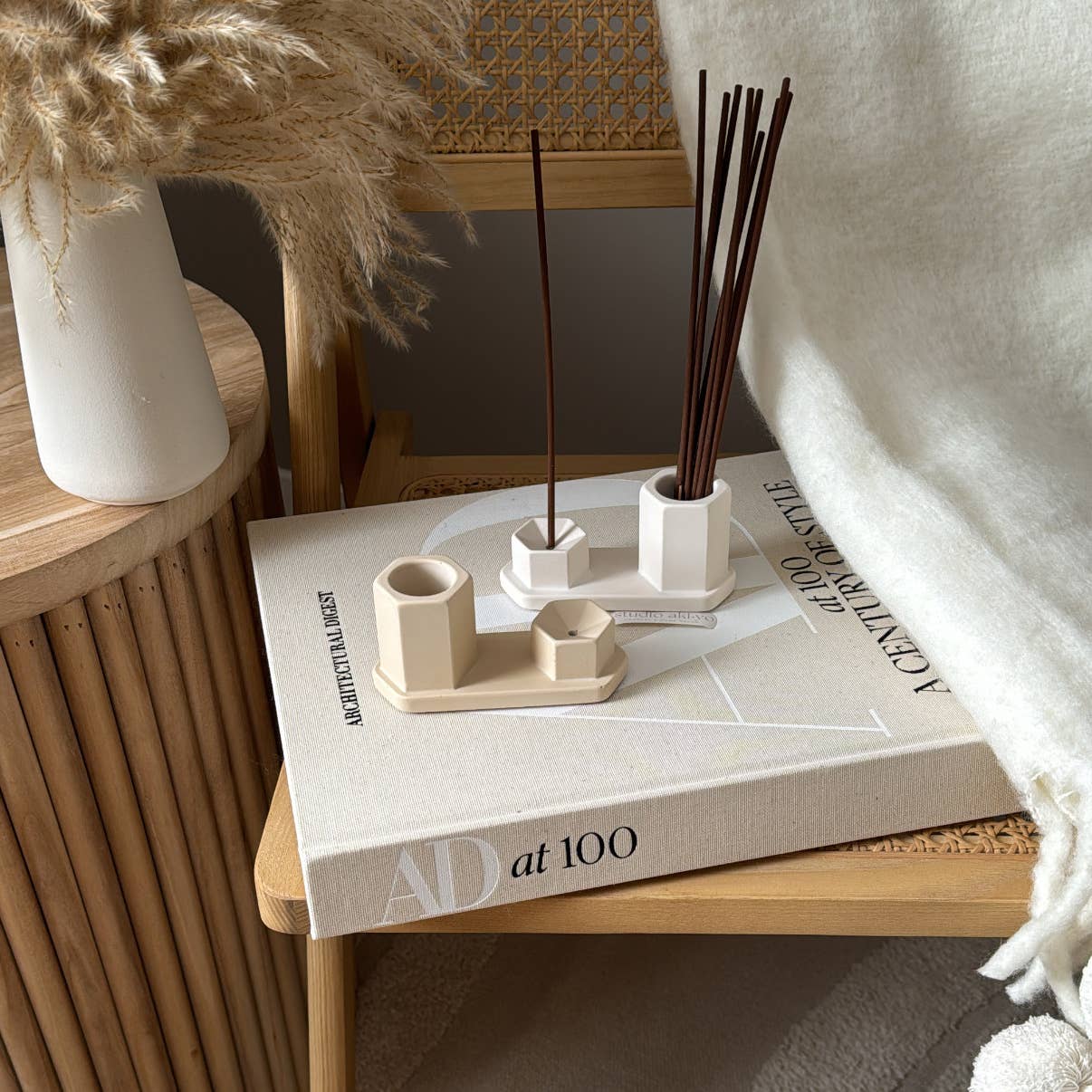 Hexagon Incense Stick Holder Set