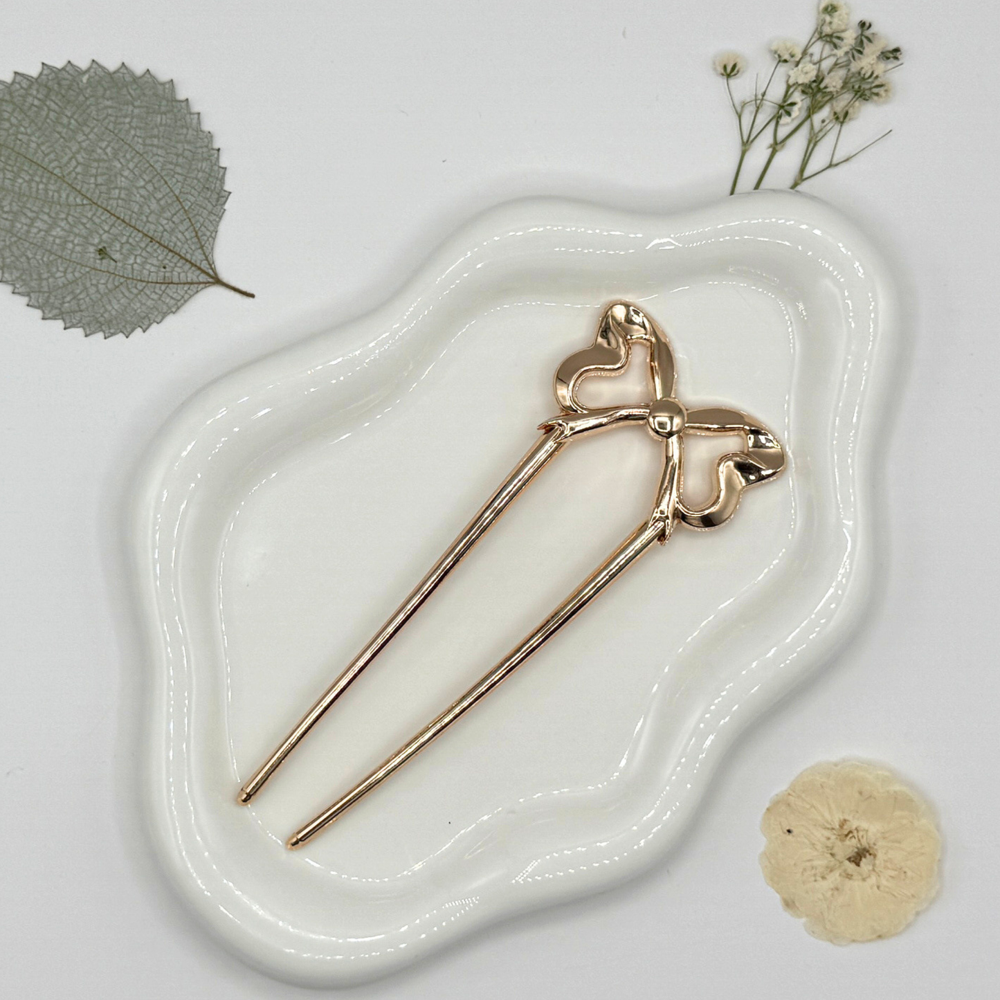 Decorative Bow Metal French Hair Pins