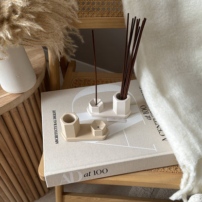 Hexagon Incense Stick Holder Set
