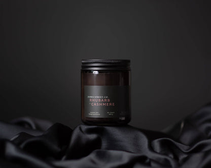 Rhubarb + Cashmere - Coconut Wax 8oz Candle | Fresh Fruit Creamy