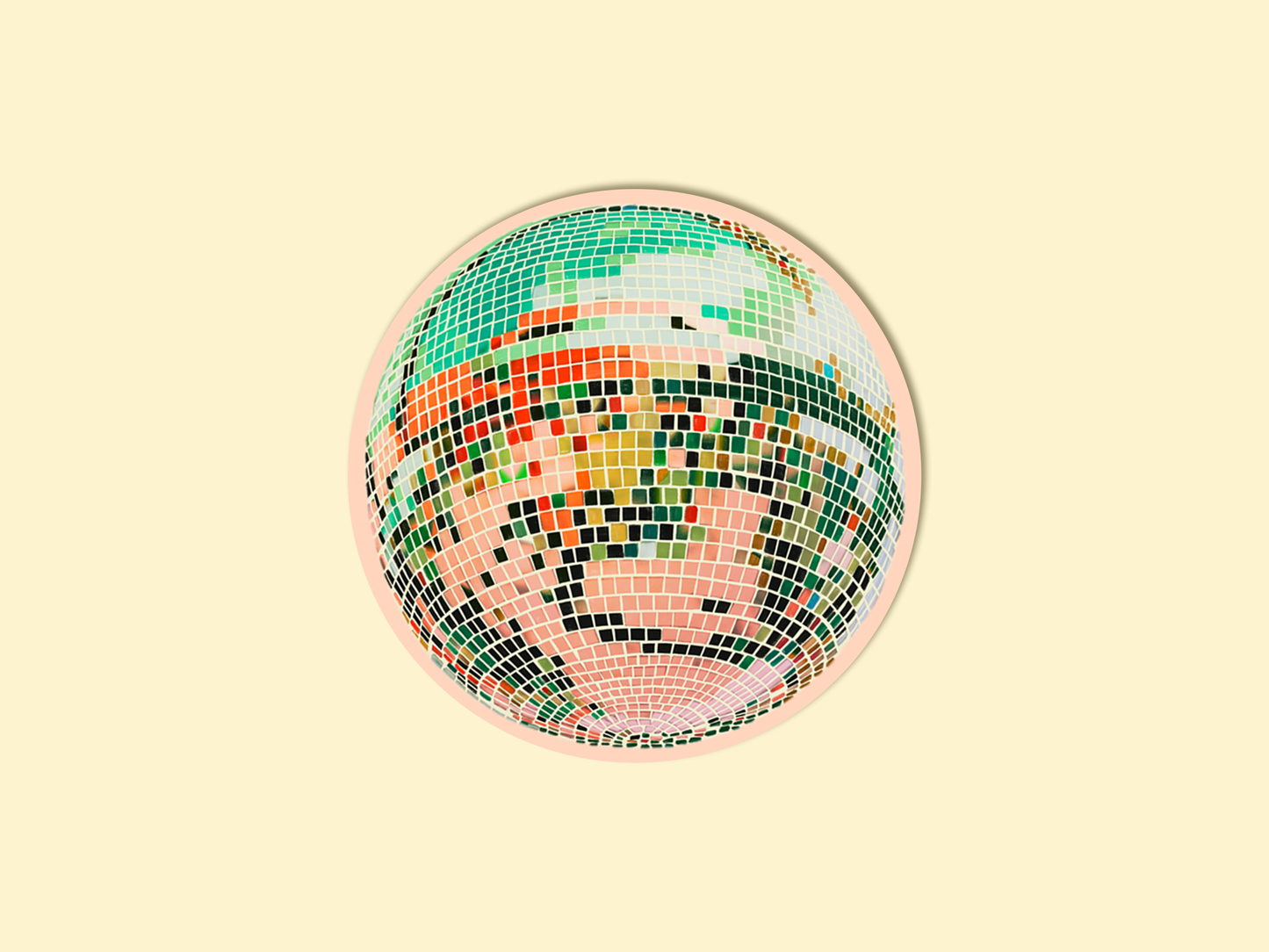 Retro Disco Mirrorball Sticker