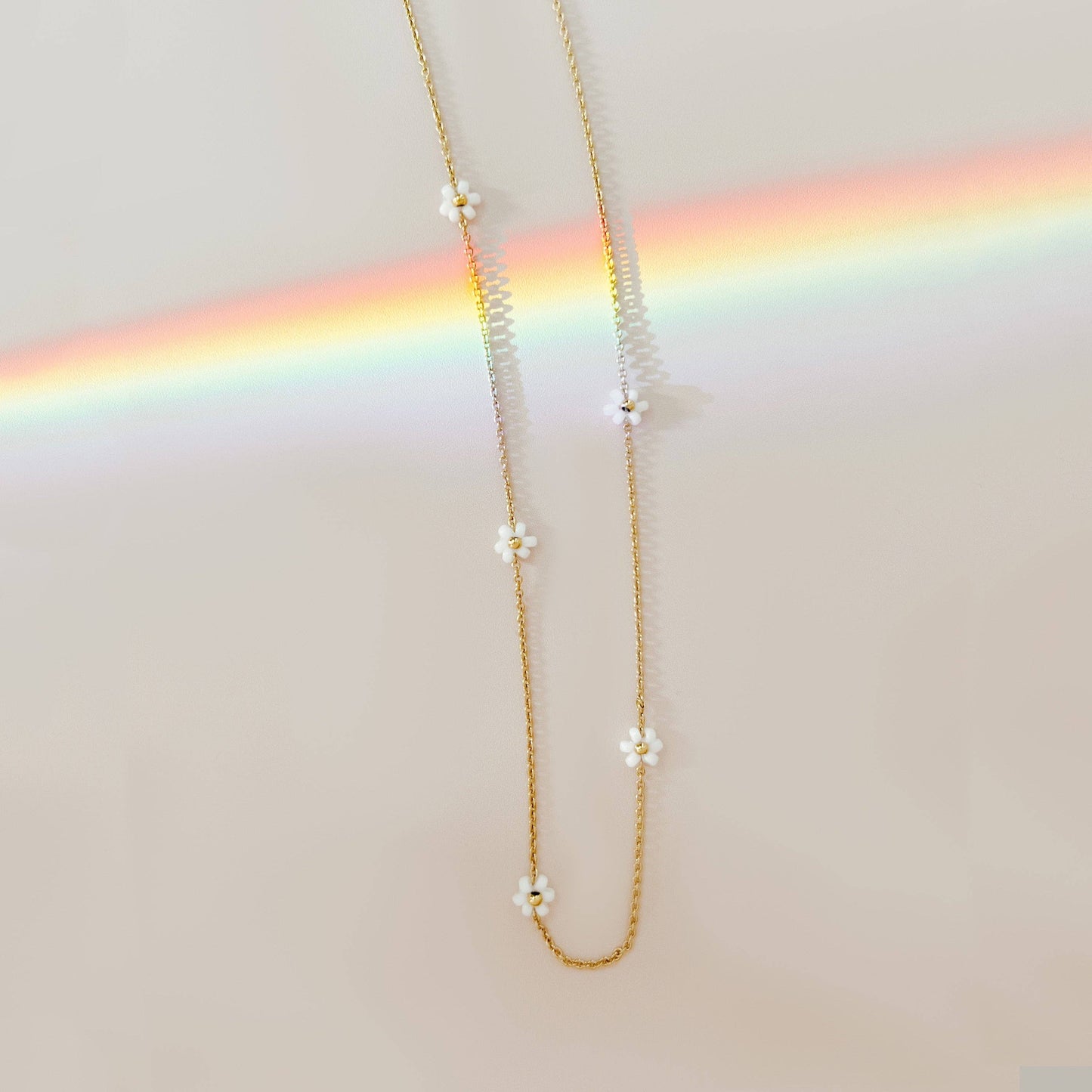 Sugar Blossom - Josey Necklace (White + Gold)