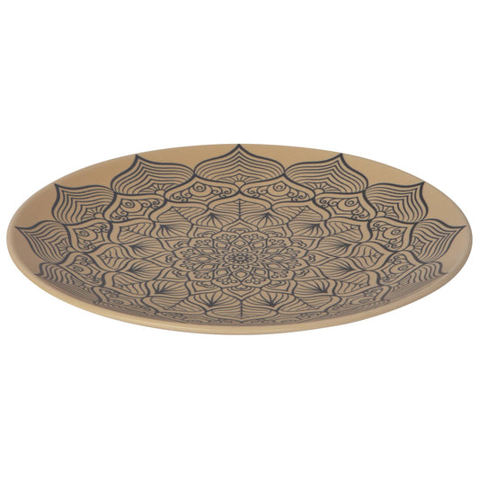 Mandala Stamped Plate 8.5 Inch