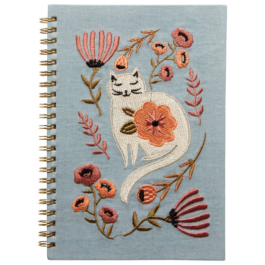 Catbloom | Embroidered Notebook