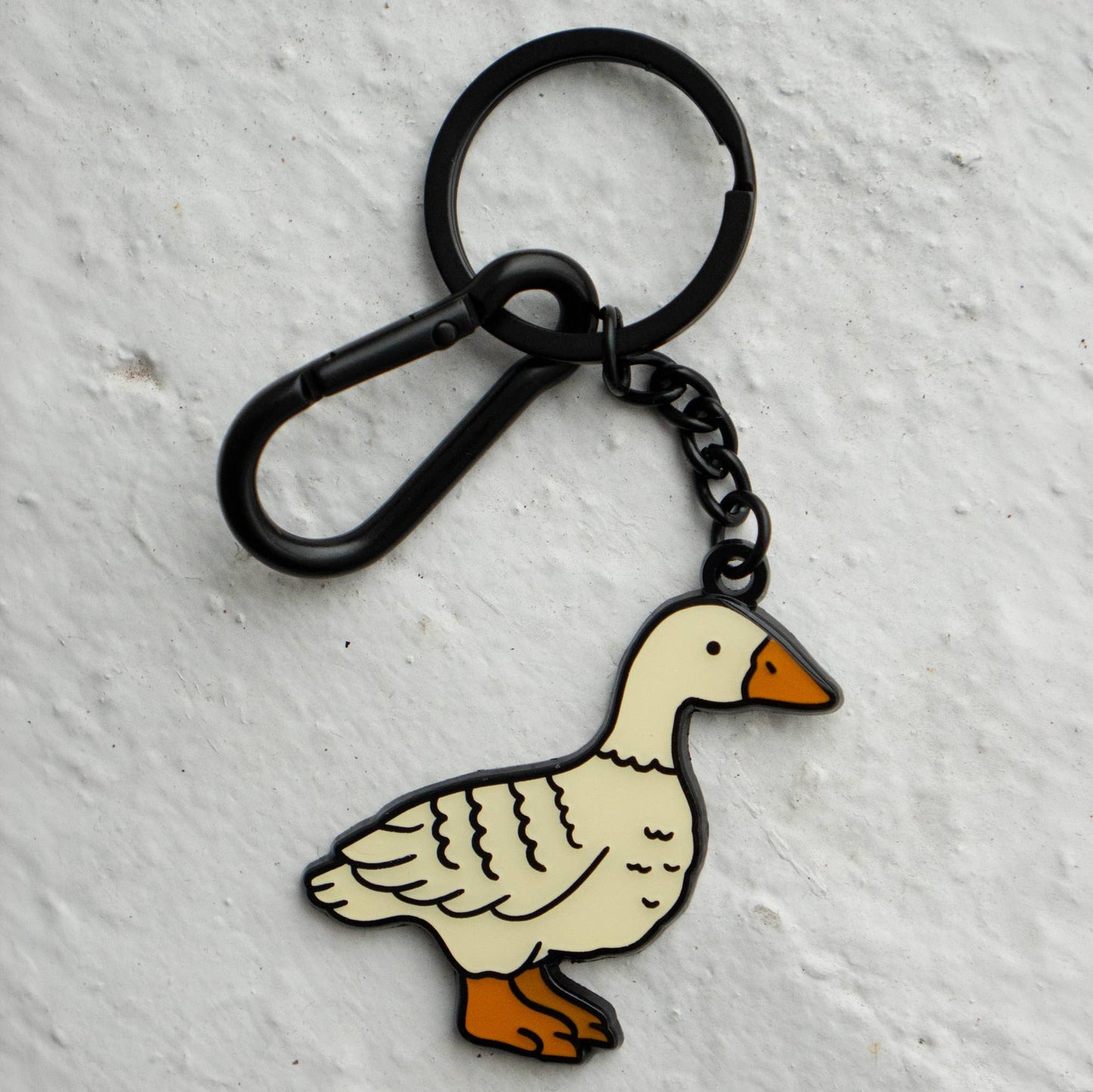 Fowl Enamel Keychain with Bag Clip