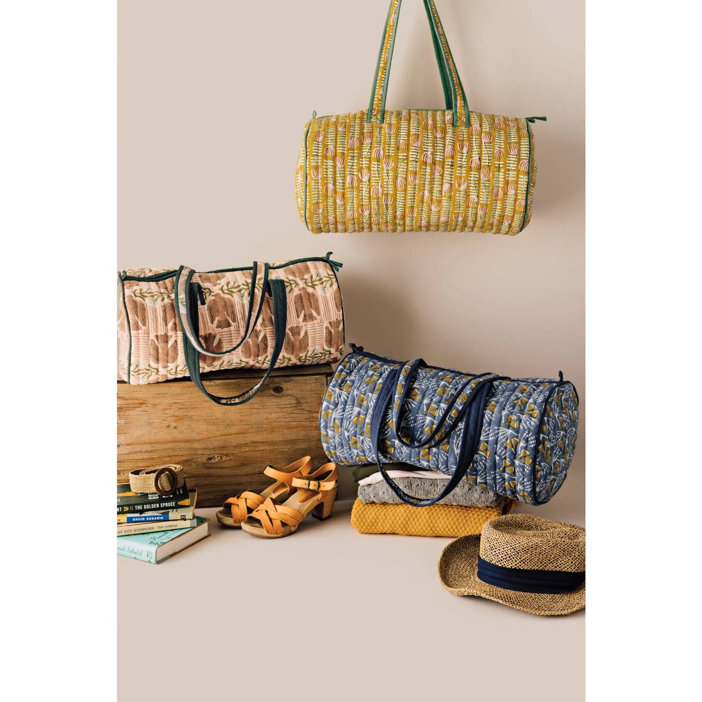 Peregrine Block Print Weekender Bag