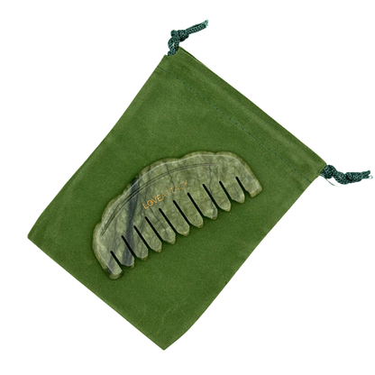 Jade Gua Sha Comb for Scalp and Neck