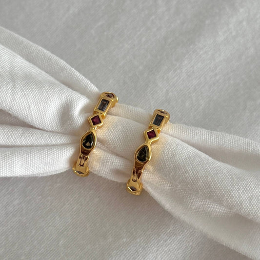 Raha Hoops - Multicoloured Zirconia