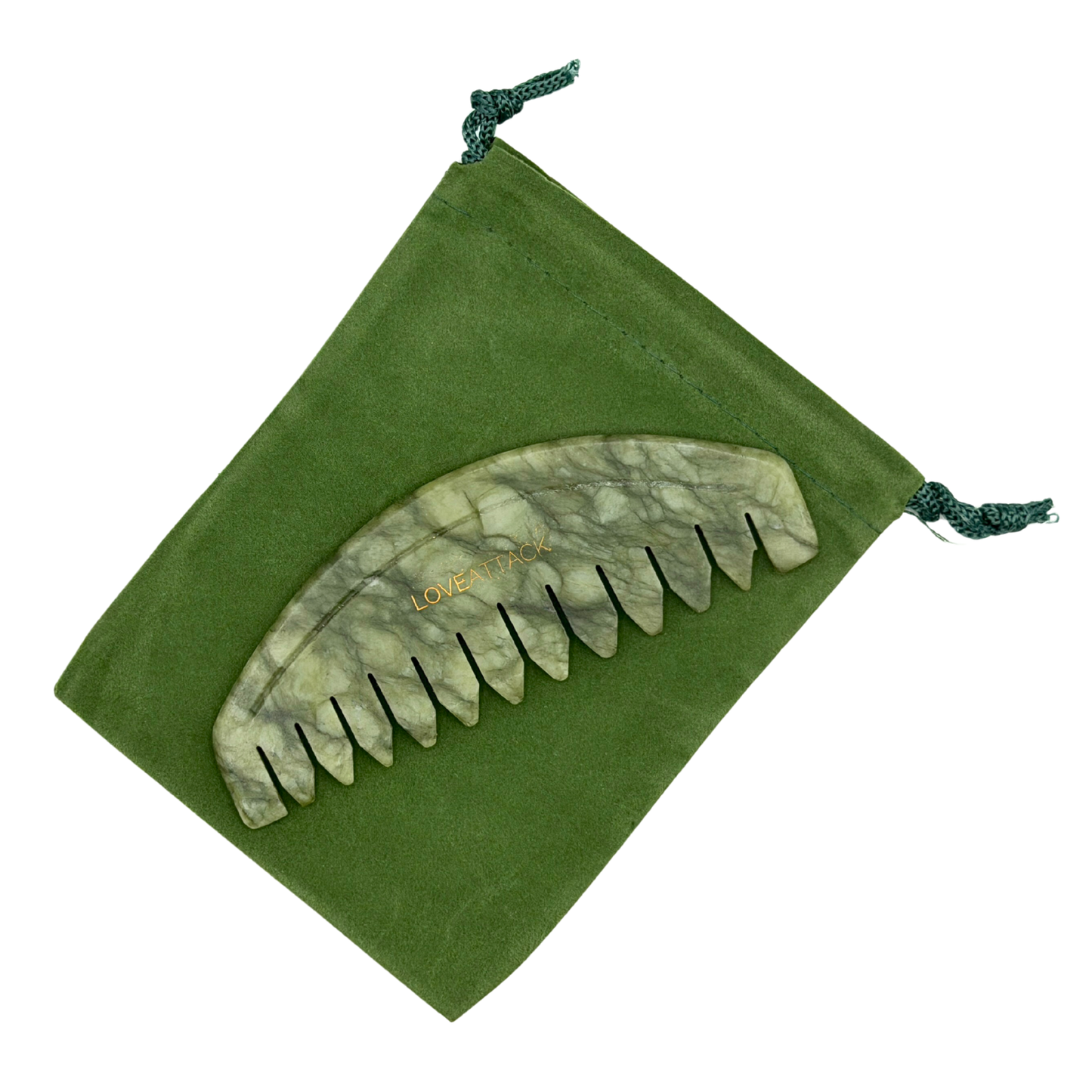 Jade Gua Sha Comb for Scalp and Neck
