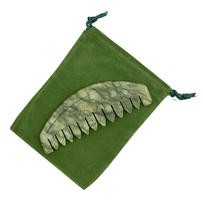 Jade Gua Sha Comb for Scalp and Neck