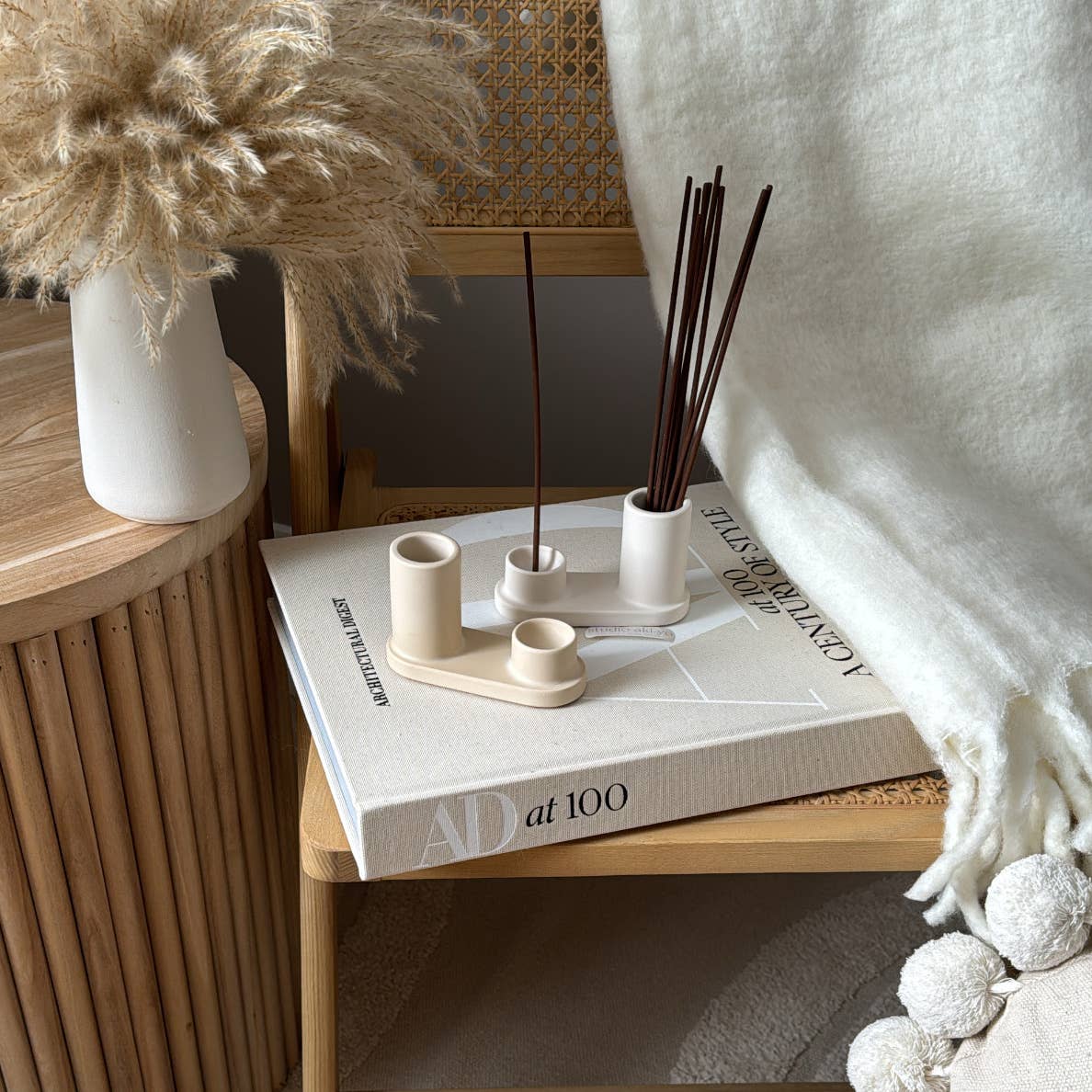 Round Incense Stick Holder Set