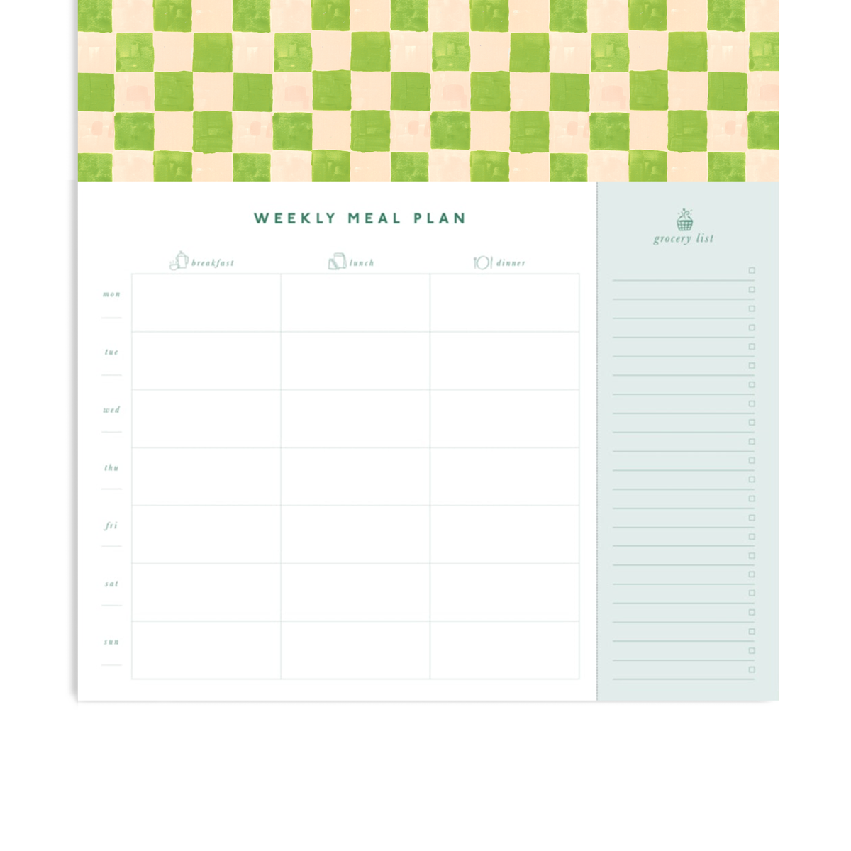 Tablecloth- Weekly Meal Planner & Grocery List