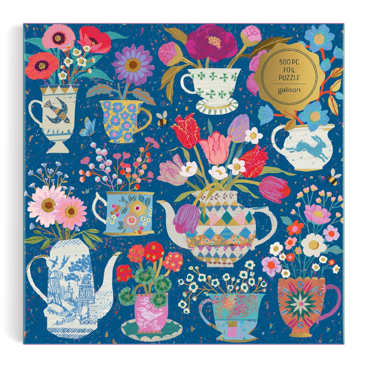 Victoria Ball Potted Teacups 500 Piece Foil Puzzle