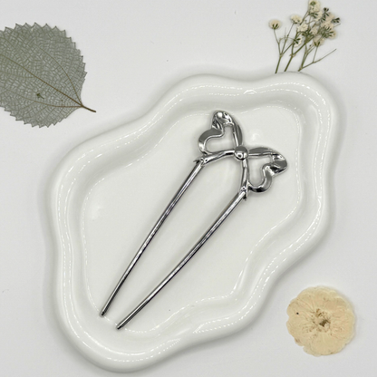 Decorative Bow Metal French Hair Pins