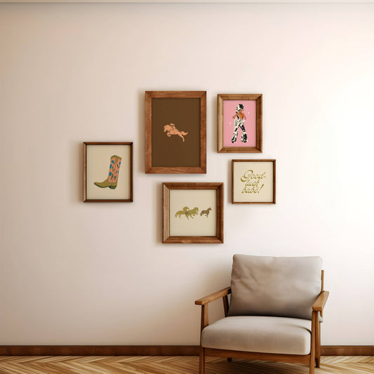 Minimalist Cowgirl Western Art Print