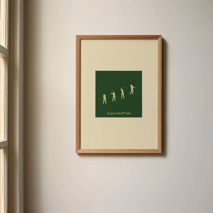 19th Hole Golf Art Print