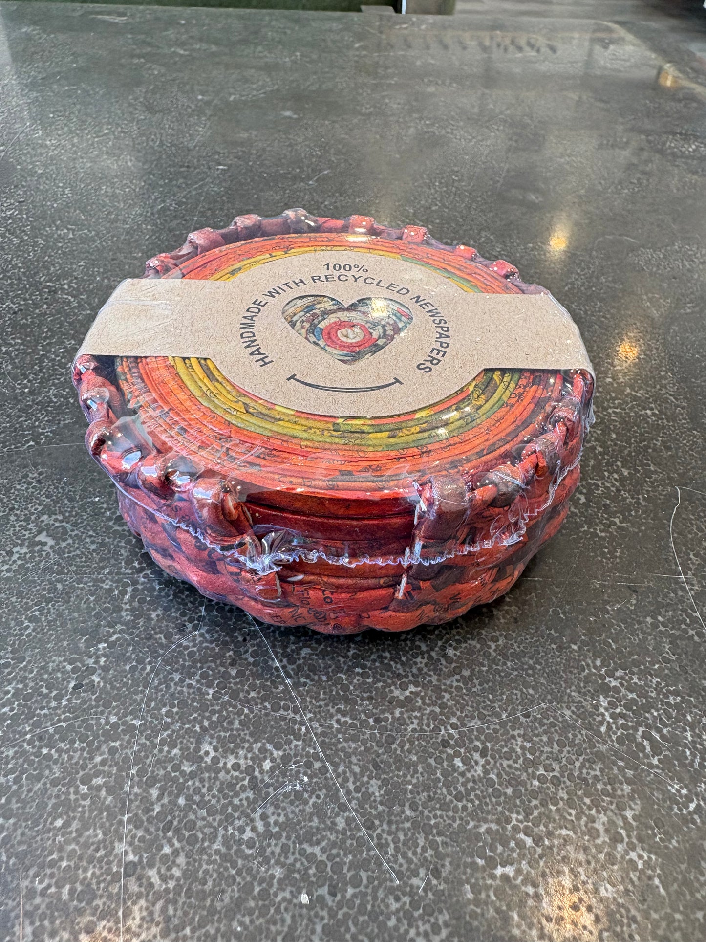 Recycled Newspaper Coaster Set