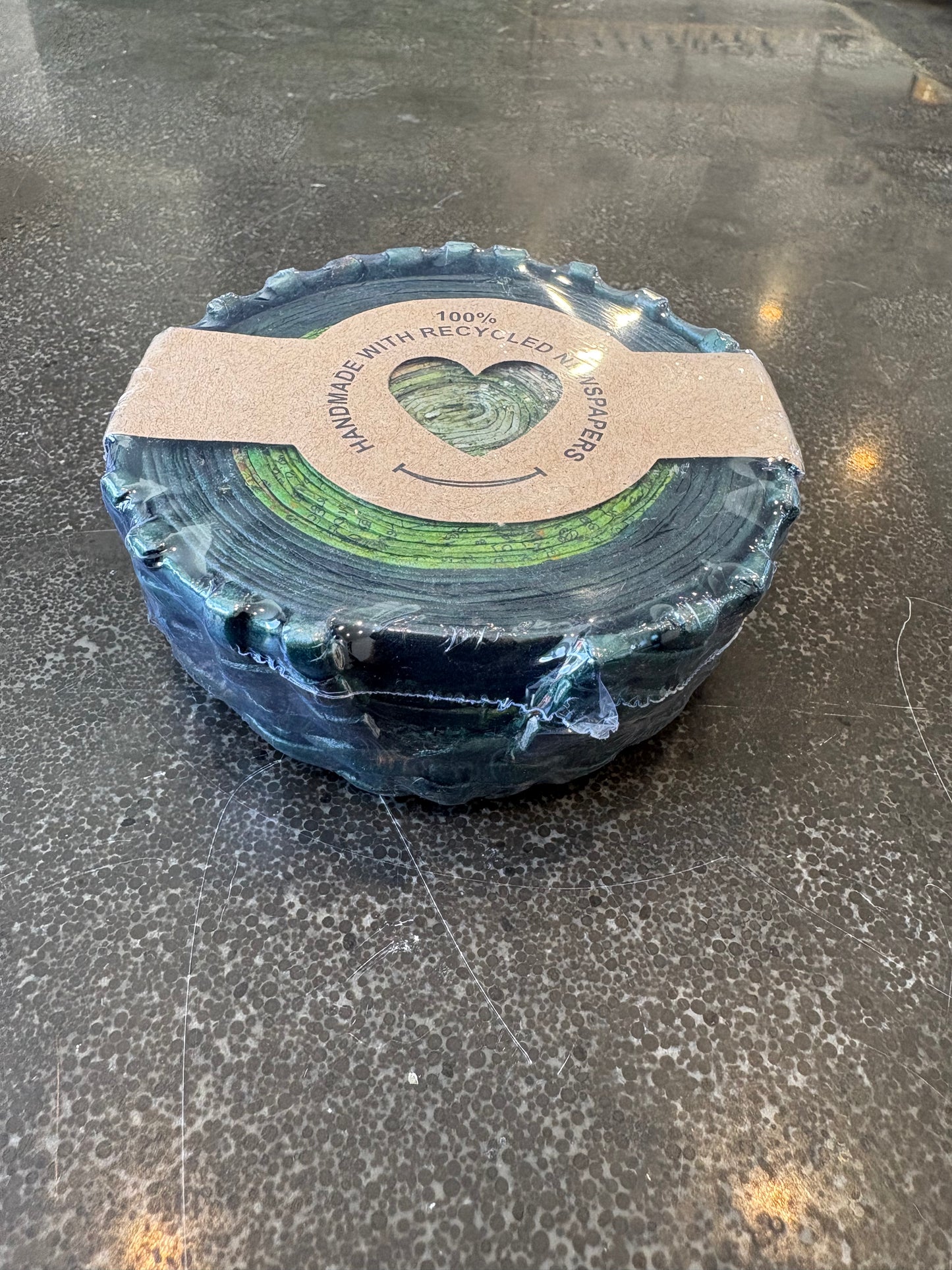 Recycled Newspaper Coaster Set