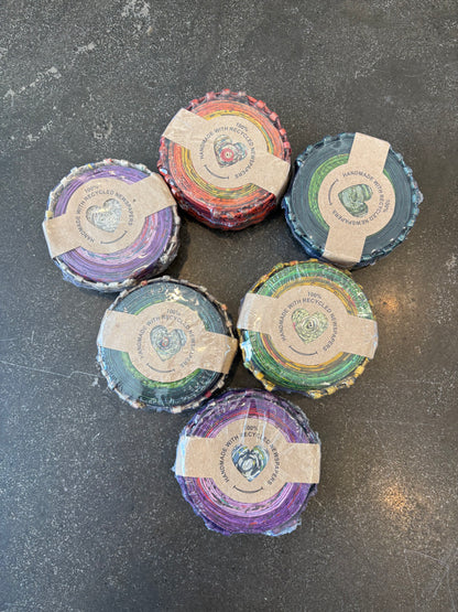 Recycled Newspaper Coaster Set