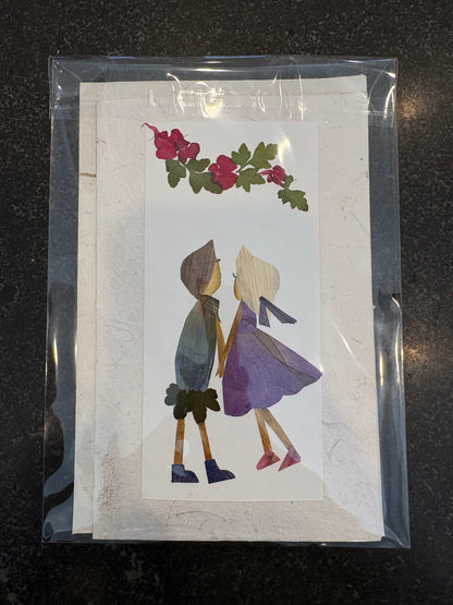 Handmade Pressed Flower Cards (Eco-Friendly Cow Dung Paper)